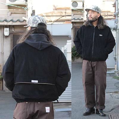 FLUTTER】Corduroy Padded Bomber Jacket -BLACK（フラッター