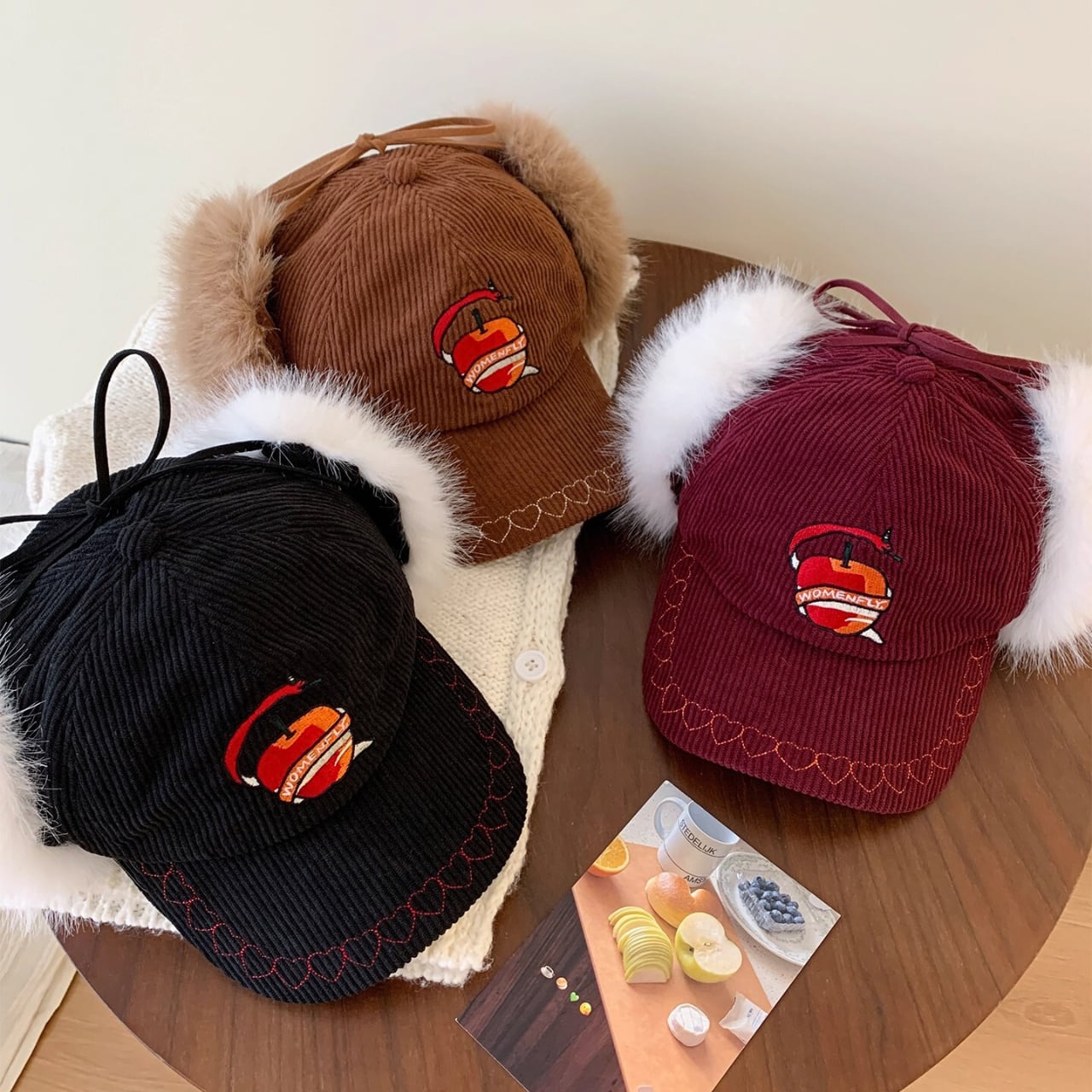 ハートブリムアップルフライトキャップ(3color) R01432