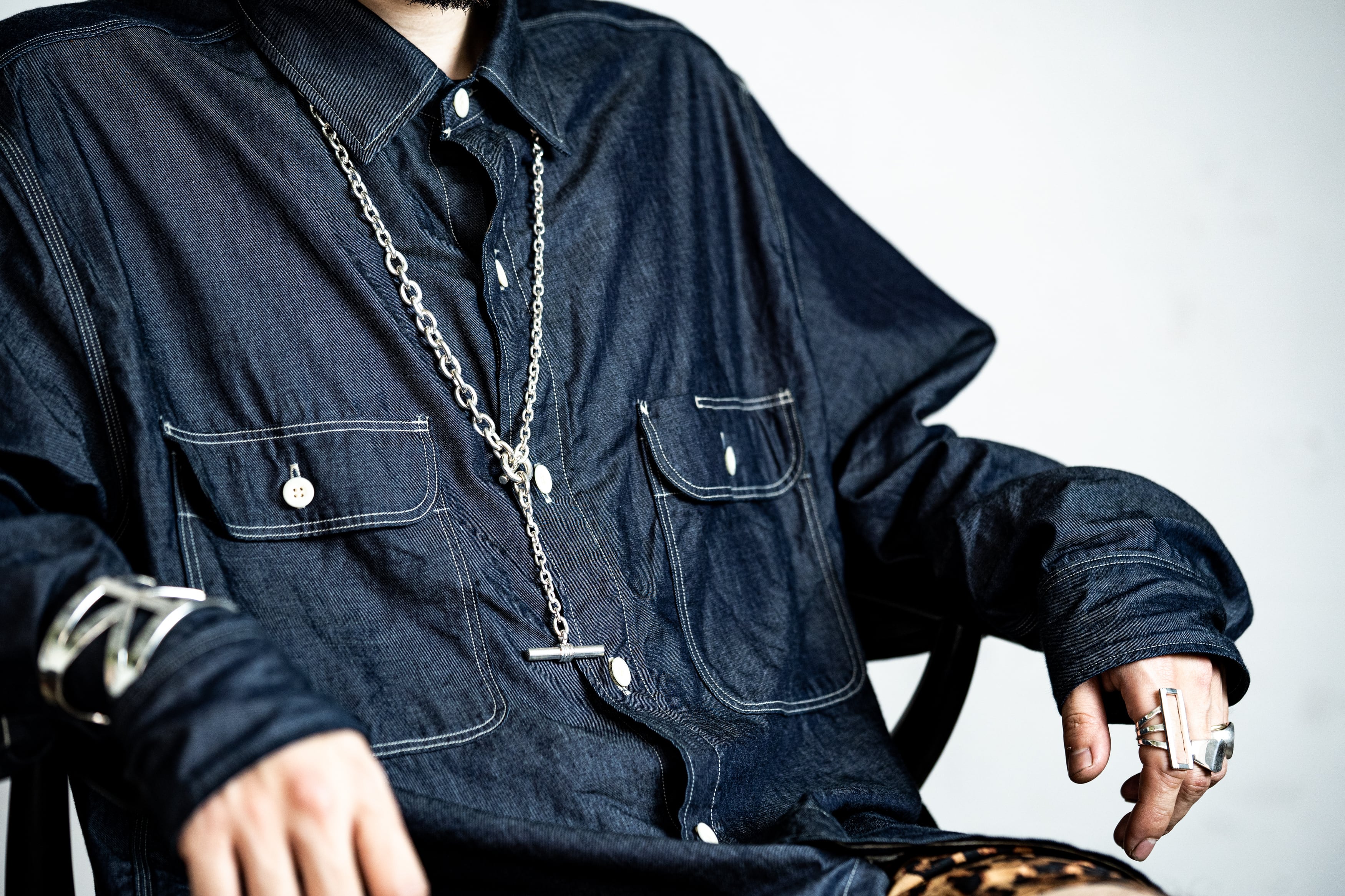 C-030 Hang down necklace gradually | WAKAN SILVER SMITH online store