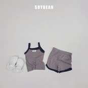 【即納】SOYBEAN 26/SM ウィンディストライプ上下セット｜夏服｜韓国子供服