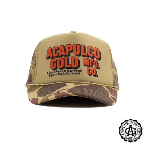 【ACAPULCO GOLD/アカプルコ ゴールド】OJ LOGO TRUCKER CAP キャップ / CAMO