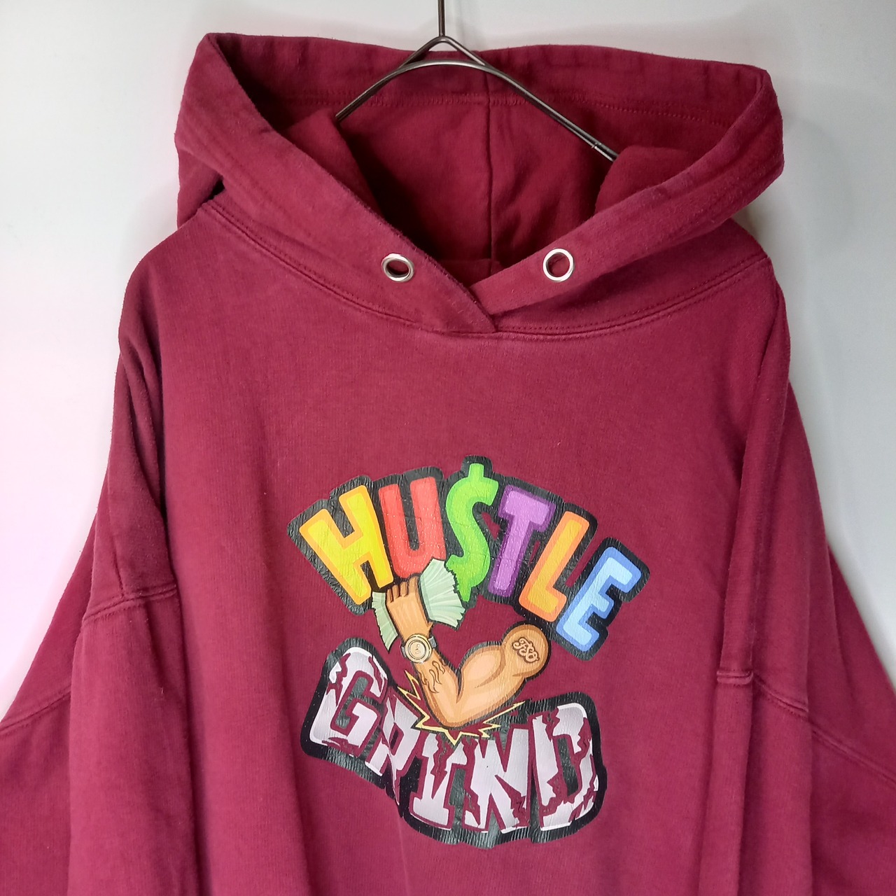 H&G　スウェット　プルオーバー　プリントパーカー　オーバーサイズ　2XL