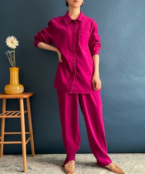 【送料無料】90's USA oversized pink pants Set