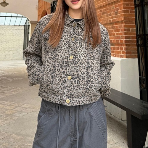 グランジレオパードミニマルフォルムジャケット 1col   R01801