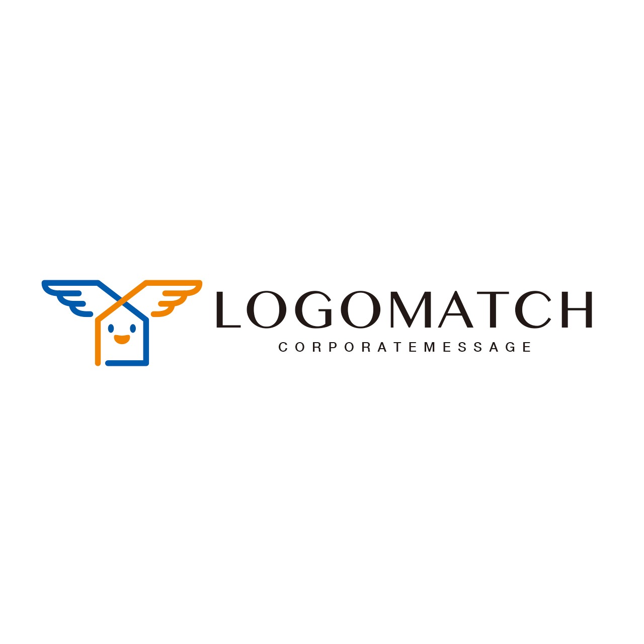 翼のある家のロゴ