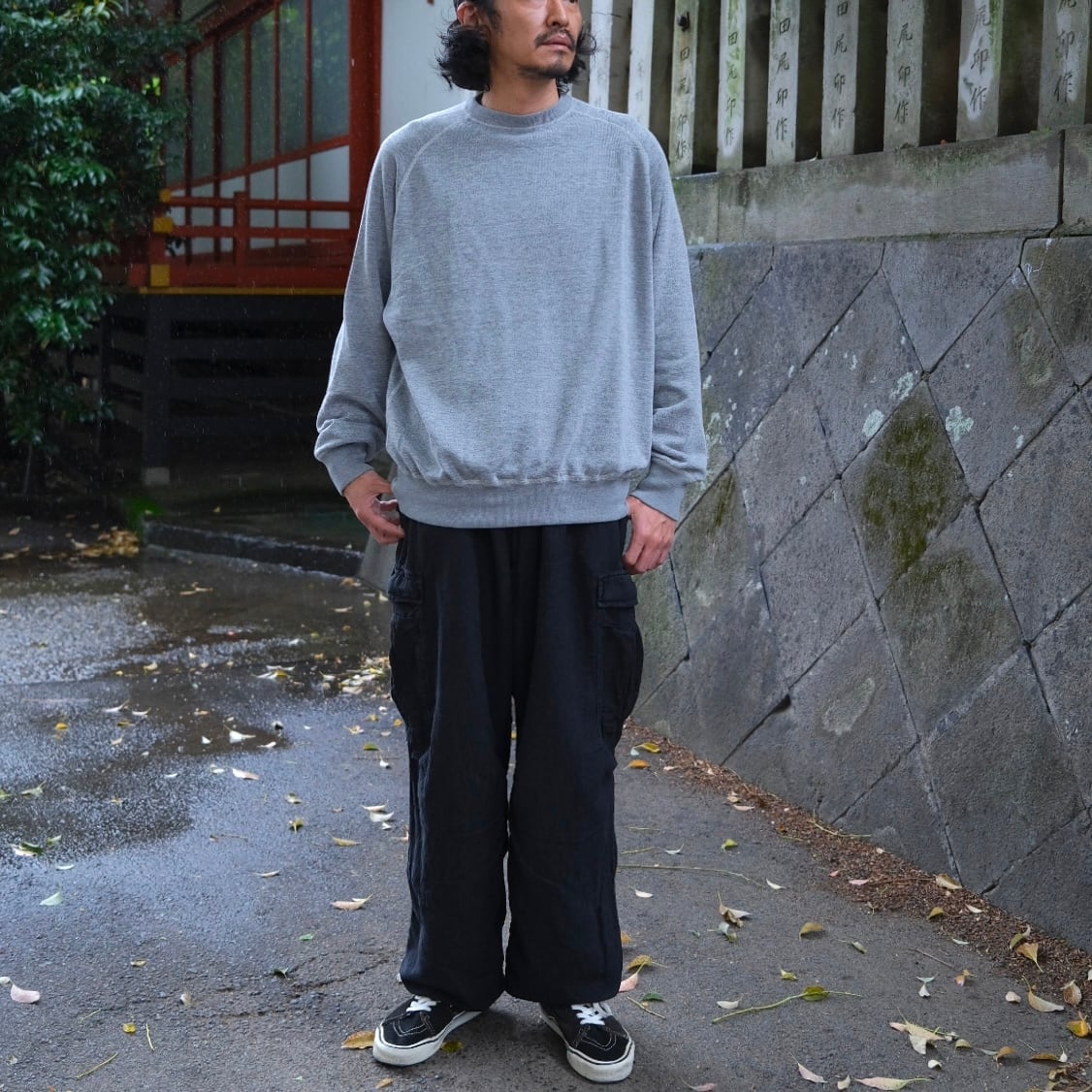 COMOLI(コモリ) /グレー裏毛クルーネック-GRAY-(D01-05045) | Signs