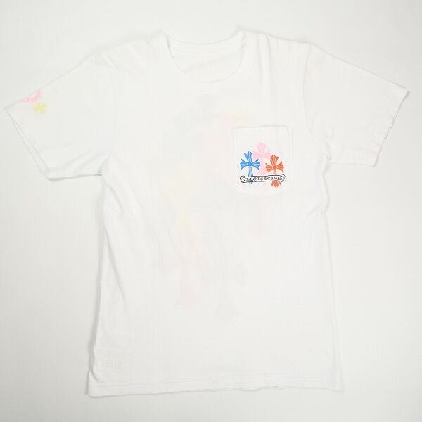 【美品】CHROME HEARTS 花柄　Tシャツ CHROME HEARTS OLD Back Cross TEE ヴィンテージ フローラル ホース