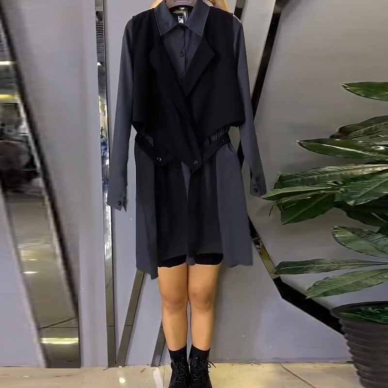 プラスサイズの婦人服2020年秋新ファットmmハイウエストスリミングチョッキドレスセータースカートファッションツーピーストレンド ミックスインファッション96148613834