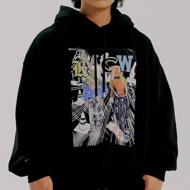 WALK ON GRAPHIC HOODIE_BLACK