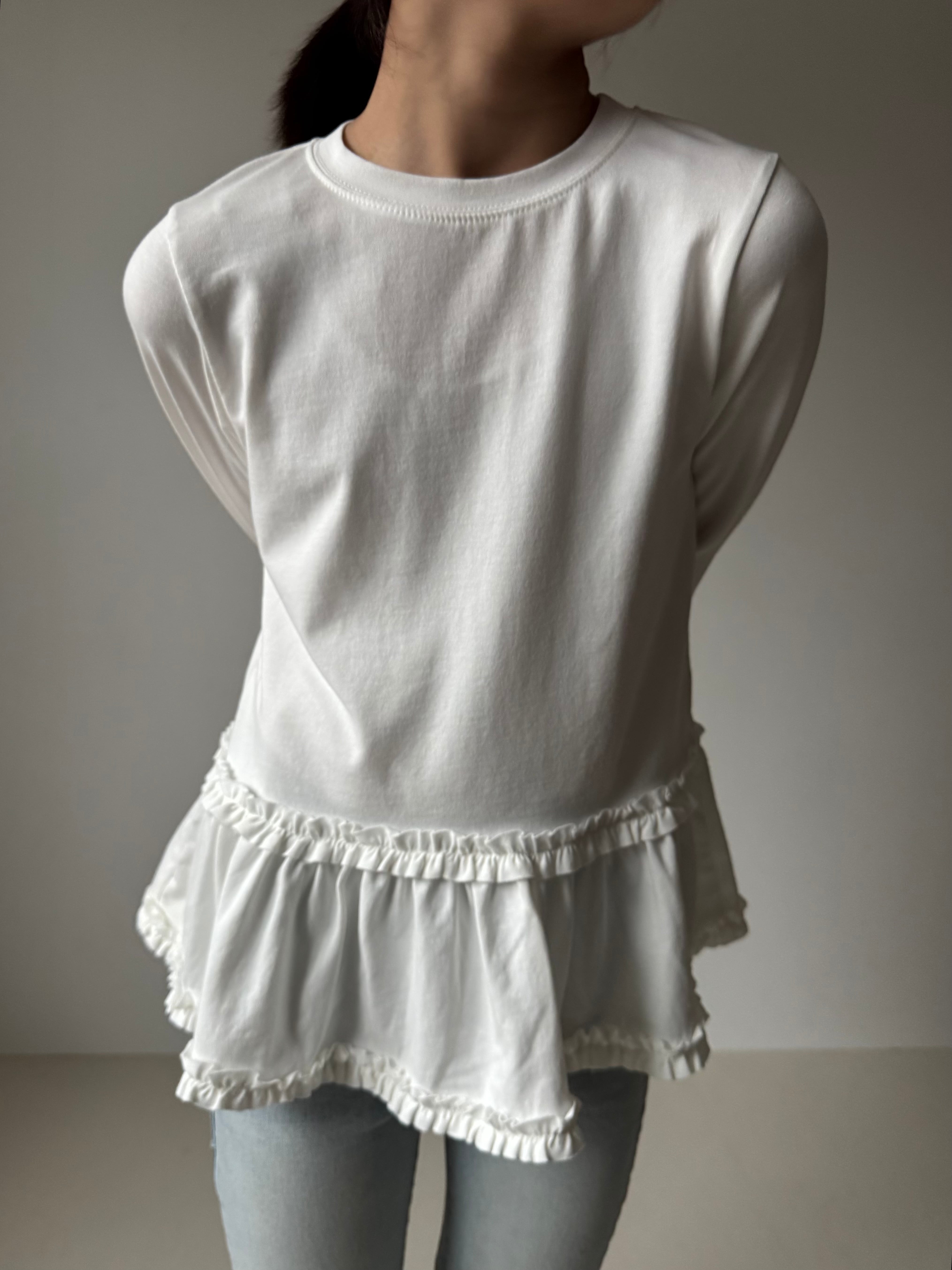 ヒラヒラペプラムトップス(80〜150cm)4072