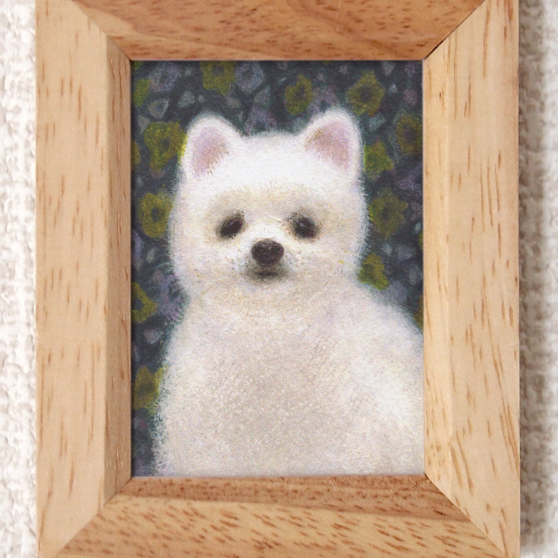 Misaki様確認用★ポメラニアン★額縁ファブリックパネル(Handmade) 小さな複製画（額付き） ＊犬（ポメラニアン） | さらさまゆこ Online Shop