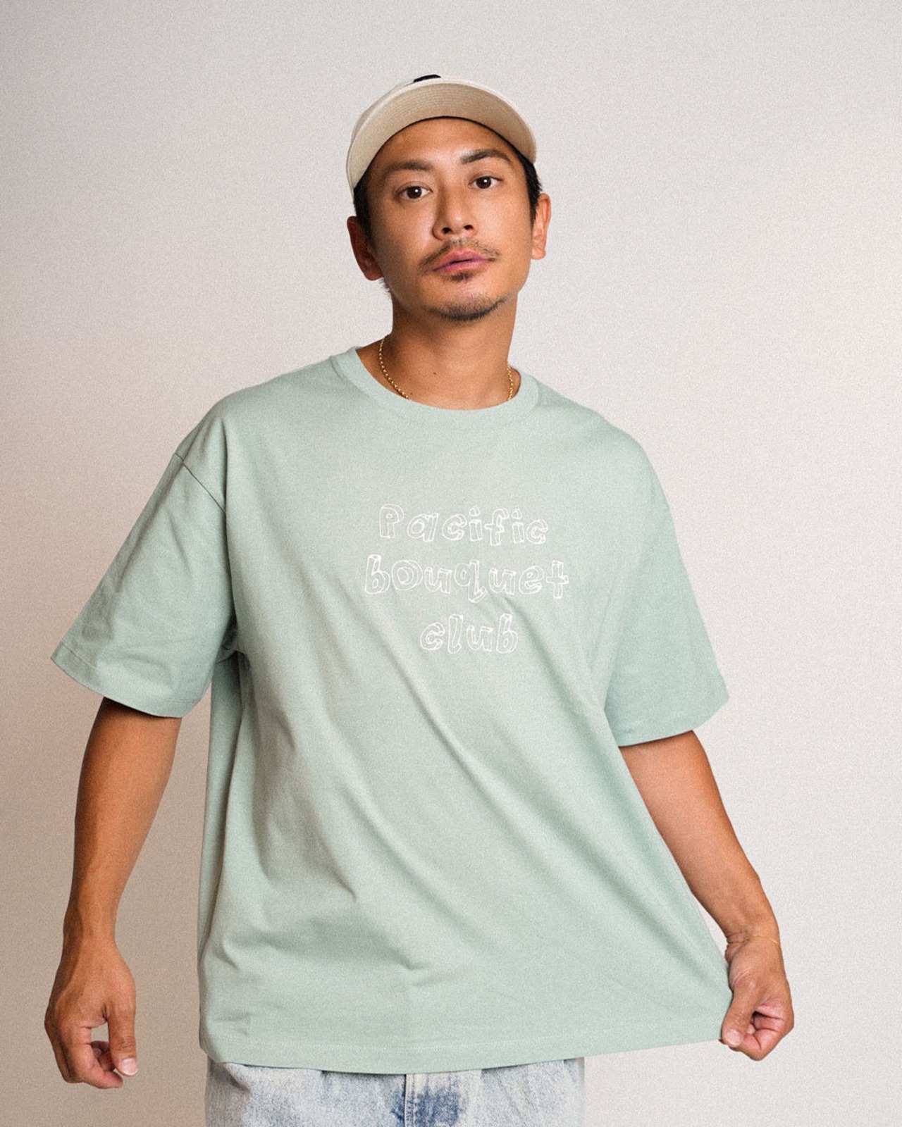 【#Re:room】HAND DRAWN BOUQUET PRINT T-SHIRTS［REC910］