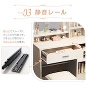 Tiktop【1000円クーポン付き】 ドレッサー おしゃれ コンパクト 3色LEDライト付き シンプルモダンドレッサー(スツール付き)女優ミラー 化粧台 鏡台 最新型【T01】