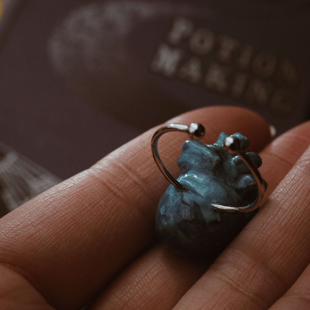 Mermaid's tear and heart  ring