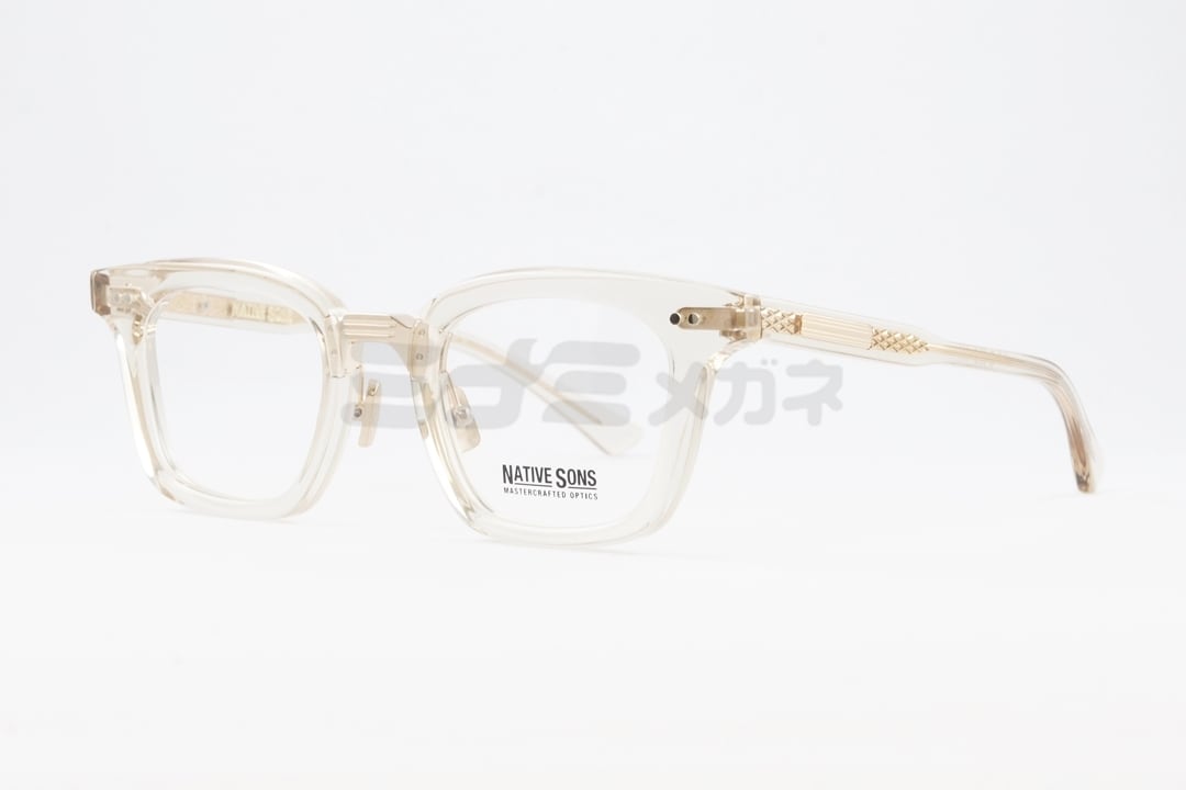 NATIVE SONS クリア メガネ Stillman Col.Honey mauve/Lv gold PM-023U