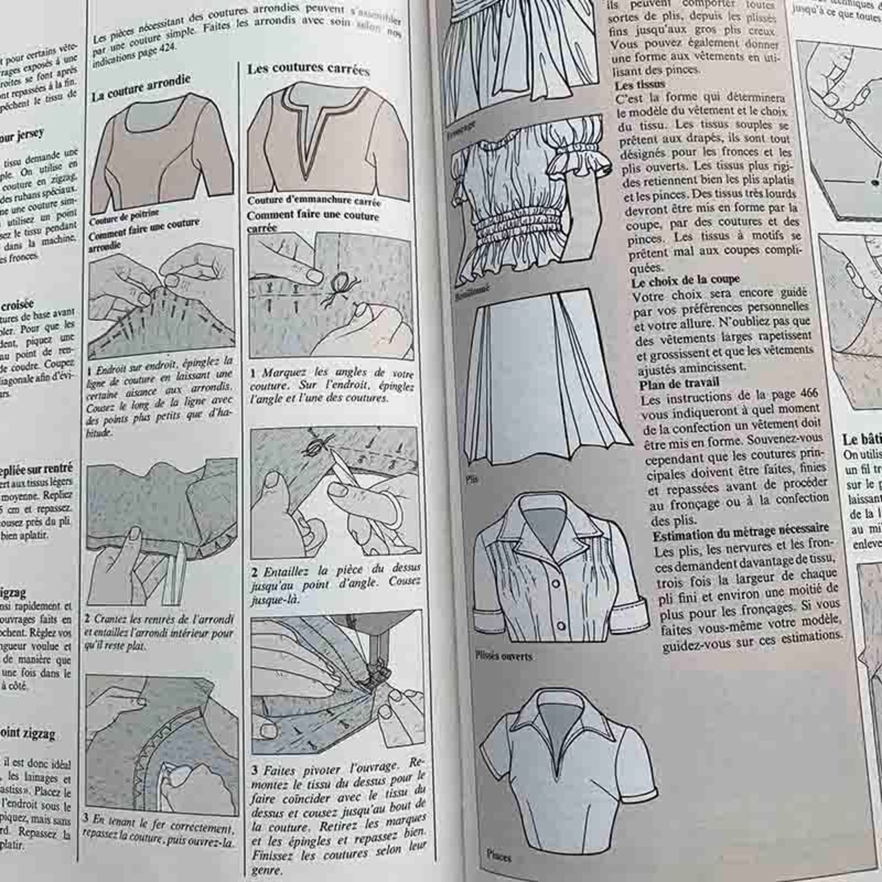 フランス古本　針仕事の本　手芸本　大型本　 TRAVAUX A L’AIGUILLE　 12psbu42