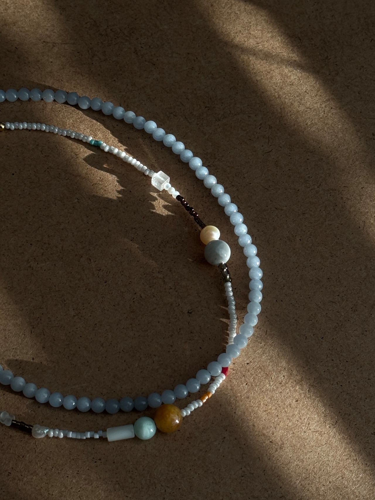 Angelite Choker Necklace［BZN39-BL］