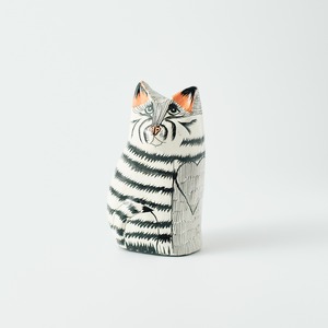 ペーパーマッシュ しましまキャット オブジェ