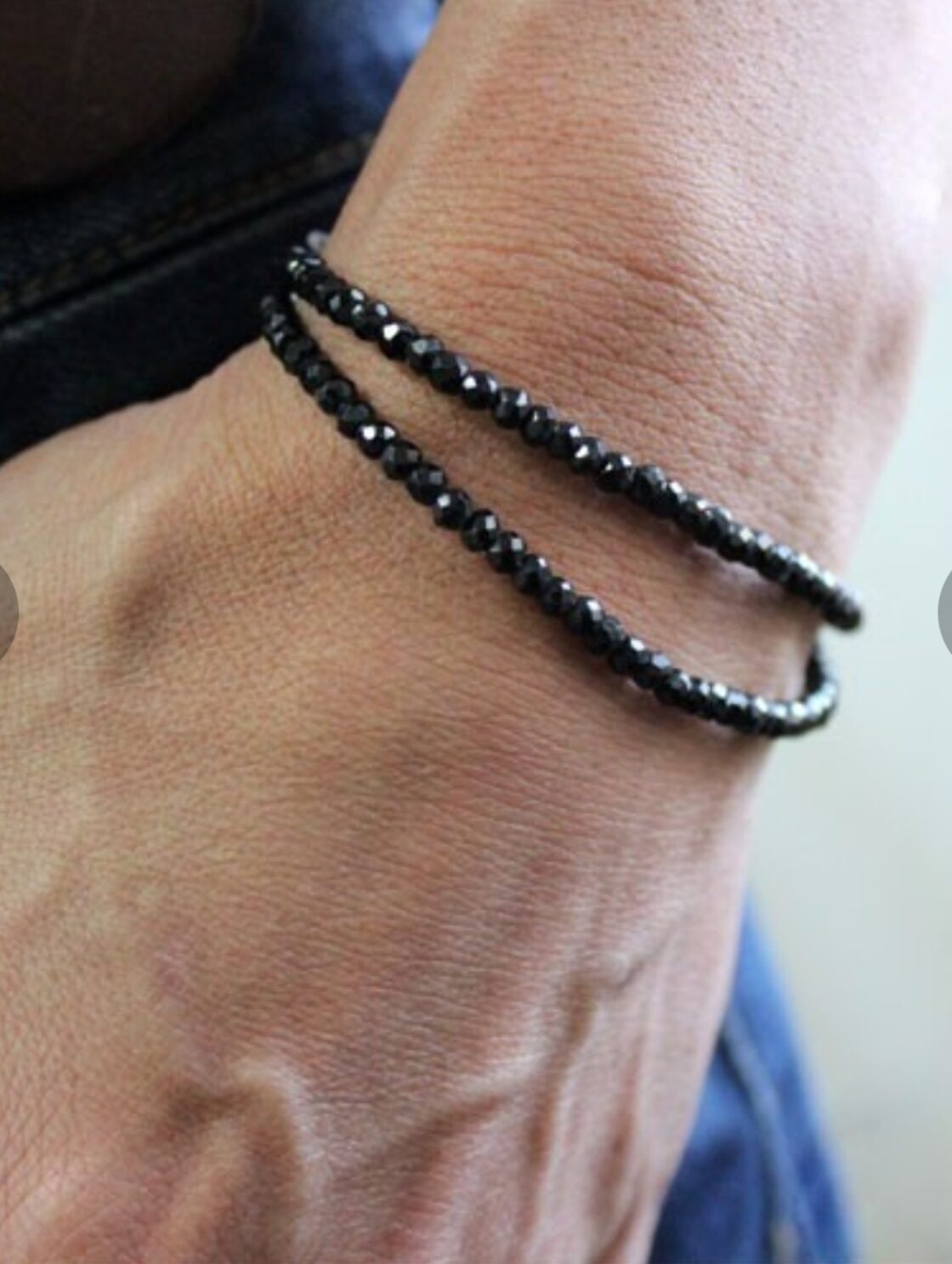 天然石 芸能人愛用 宝石質ブラックスピネルAブレスレット§ネックレス | Pay ID