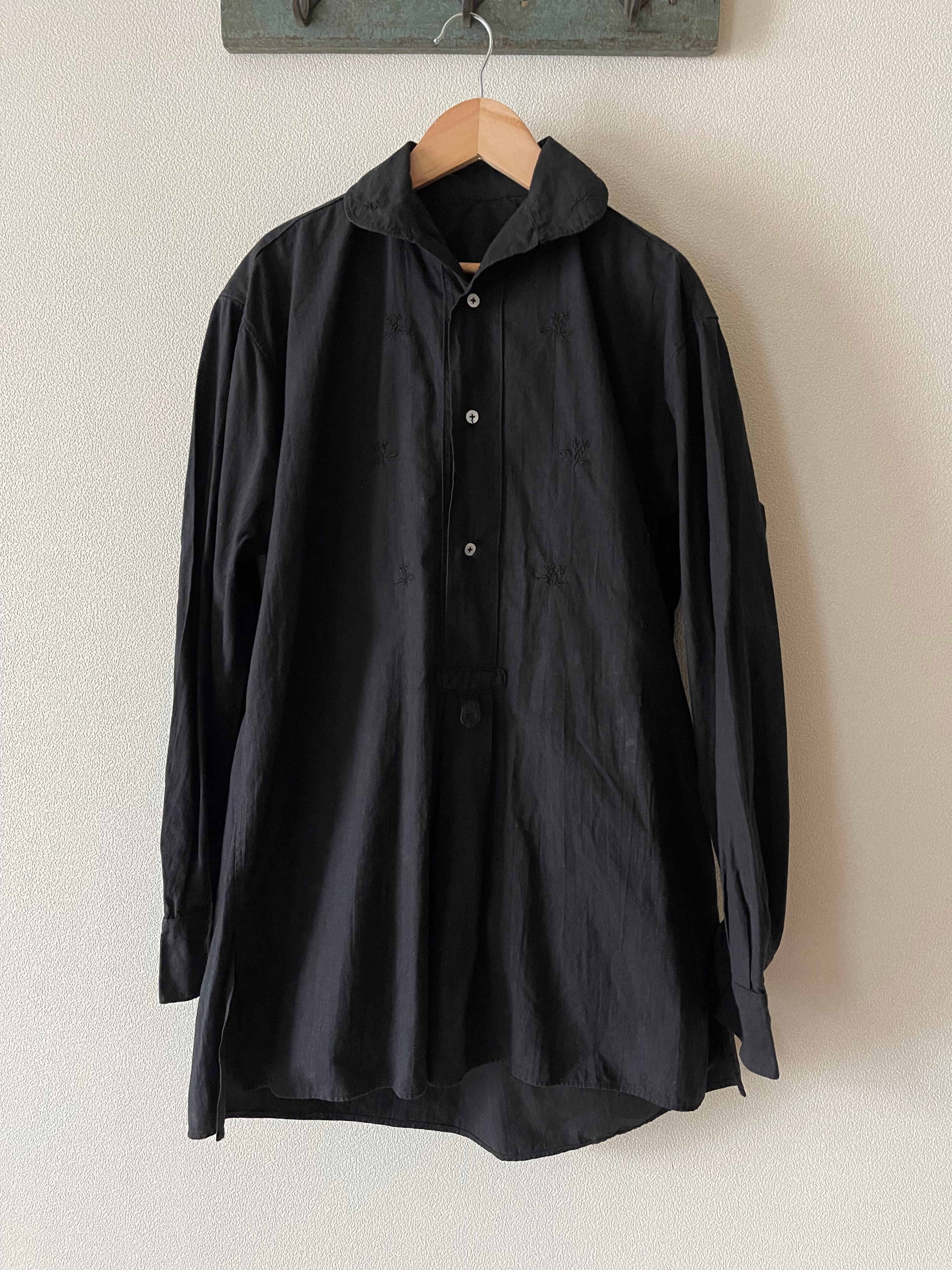 Italian vintage linen pullover sleeping shirt overdye