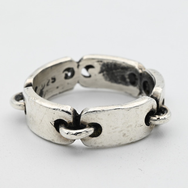 Bar Chain Link Design Ring  #14.0 / Denmark