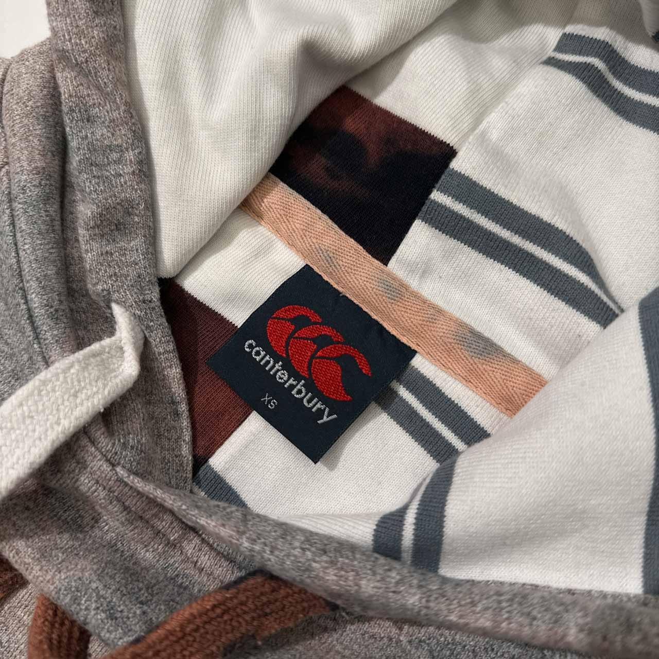 Canterbury カンタベリー 染めデザイン プルオーバー スウェット パーカー XS /ラグビー/ラガー/男女でも