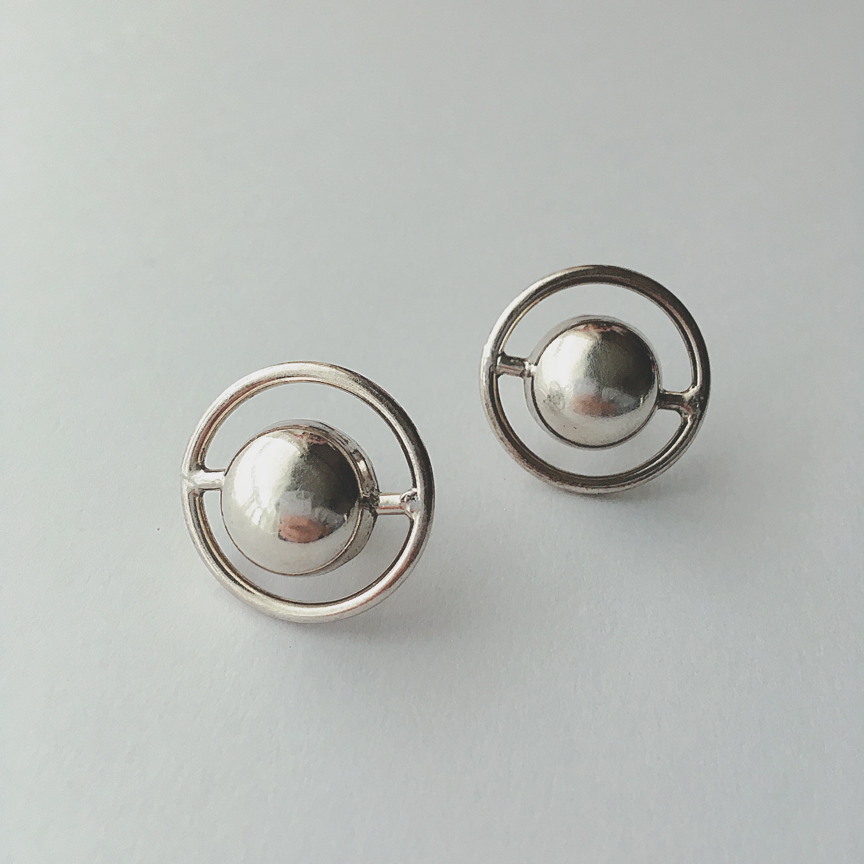 Vintage Mexico 925 sterling silver earrings ヴィンテージ　メキシコ製　スターリングシルバー　ピアス　b713