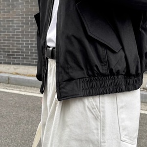 ハンサムショートラペルブルゾン　0852