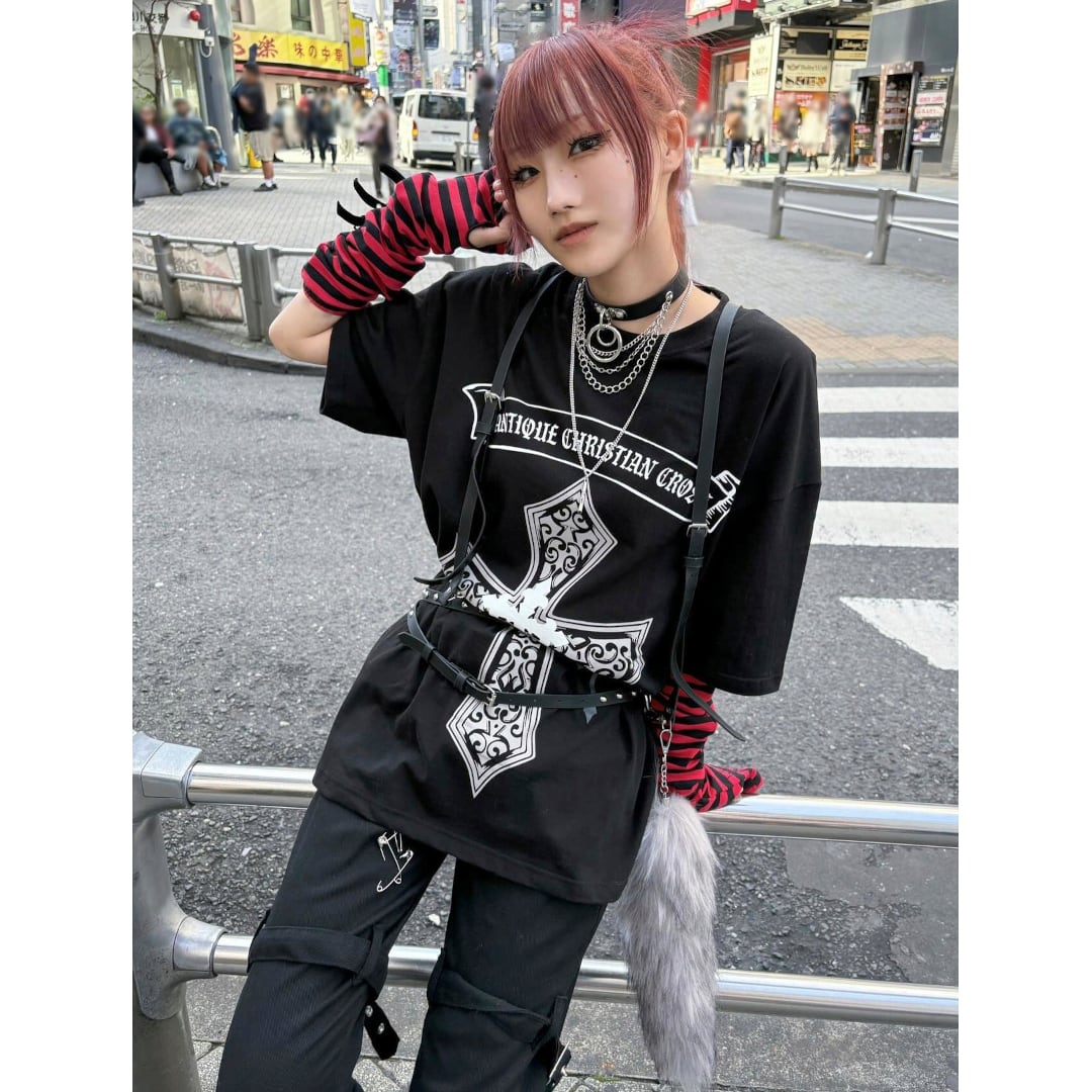 5/14 完売BLACK再入荷！】W Cross Logo BIG Tシャツ