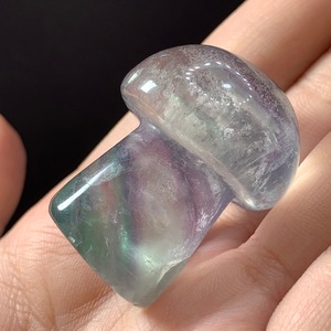 21.透明度有り✩キノコフローライト置物