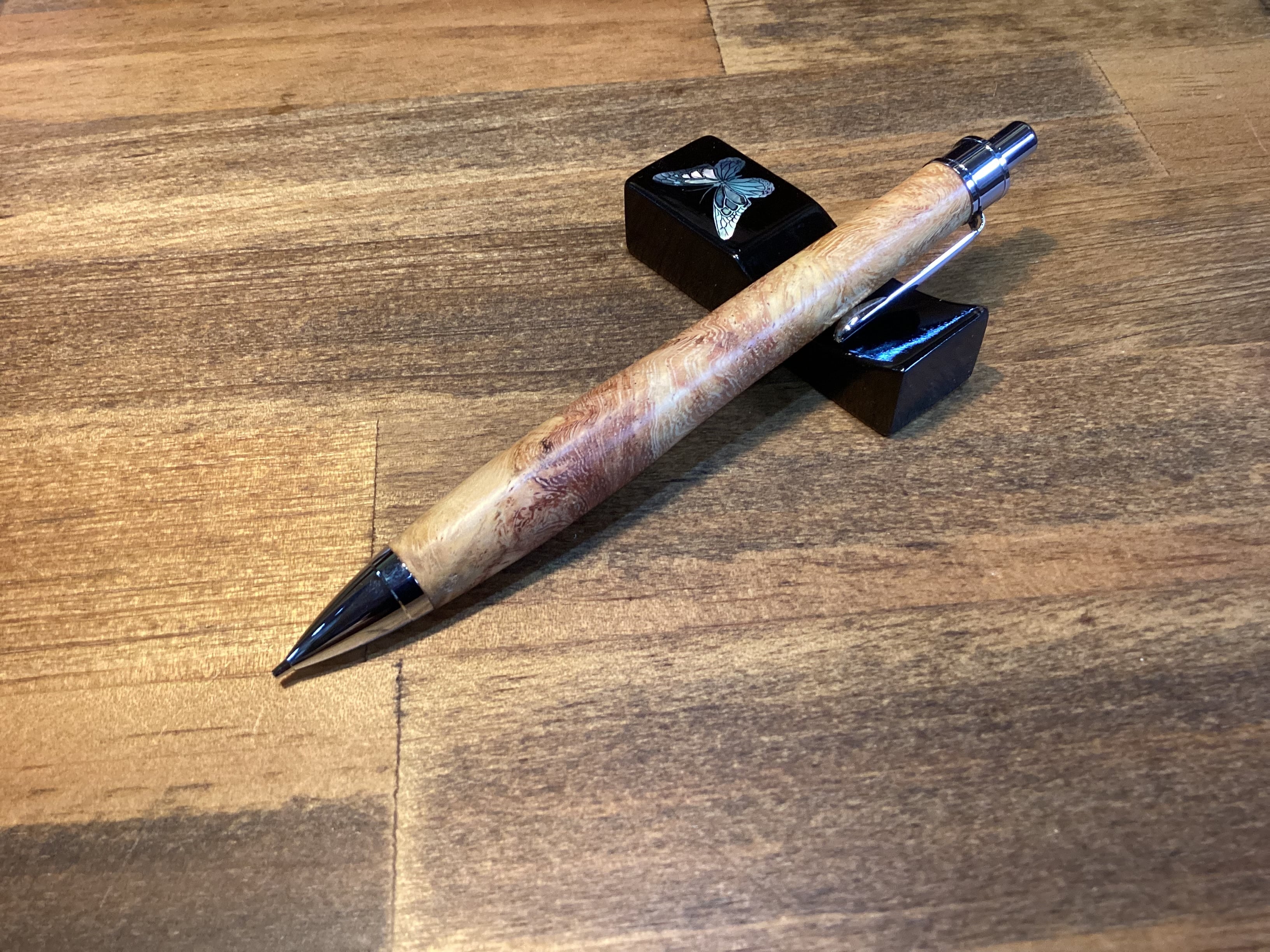 花梨 瘤杢 木軸シャープペンシル 0012 | 木軸ペン工房 Turuki