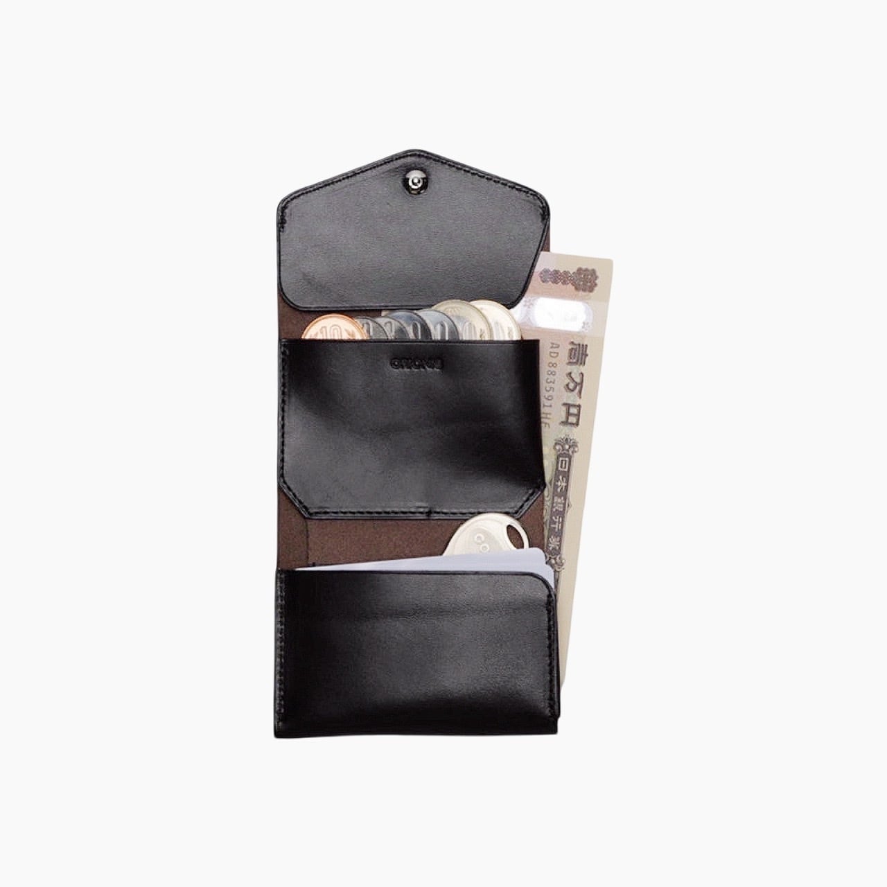 ORIONIS ブラックミニ財布(Compact Trifold Wallet) Compact Trifold Wallet | ORIONIS