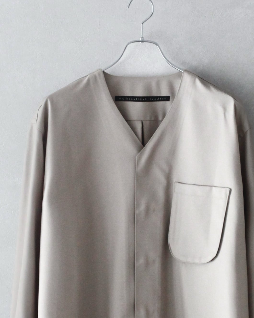 新品未使用　mybeautifullandlet ノーカラーシャツジャケット my beautiful landlet - GERMAN ARMY SHIRT BLOUSON/シャツ