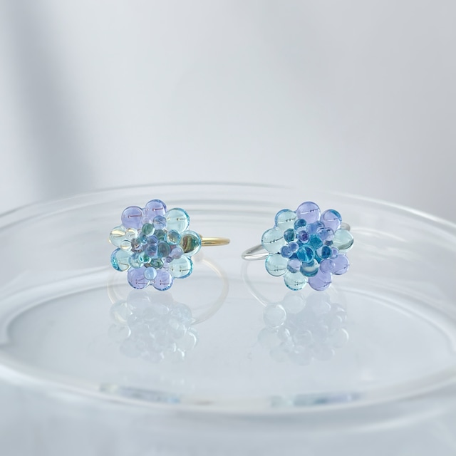 bouquet glass miniリング・紫陽花