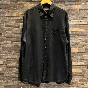 RALPH LAUREN PURPLE LABEL LINEN SHIRT NAVY