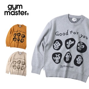 gym master ジムマスター ジャガードニット GOOD FOR YOU クルーネック メンズ レディース ゆったり 覆面レスラー LOVE＆PEACE G821767