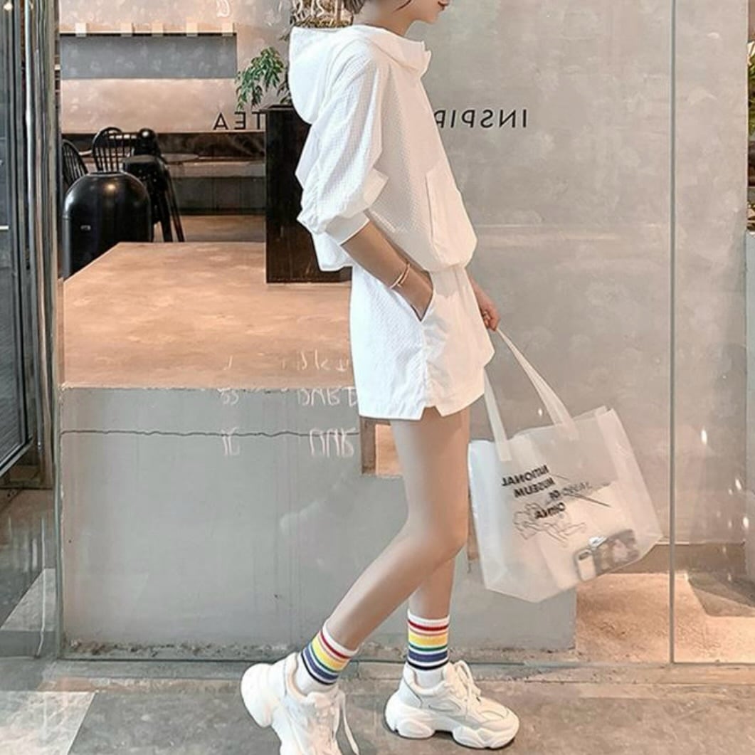 Set】Hoodie and shorts set (フーディ&ショートパンツセット) | ADORABLE