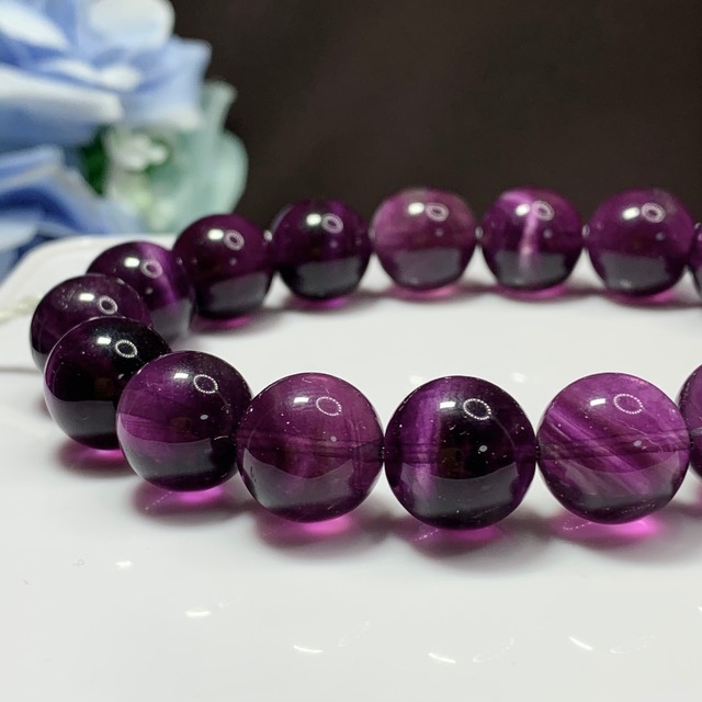 f77濃厚パープルフローライトブレスレット