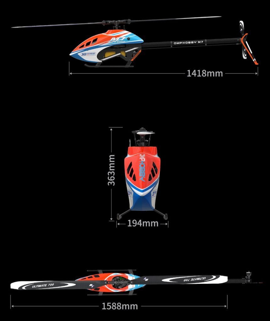 OMPHOBBY M1 ラジコン シングルローター OMPHOBBY M1 | Hitec