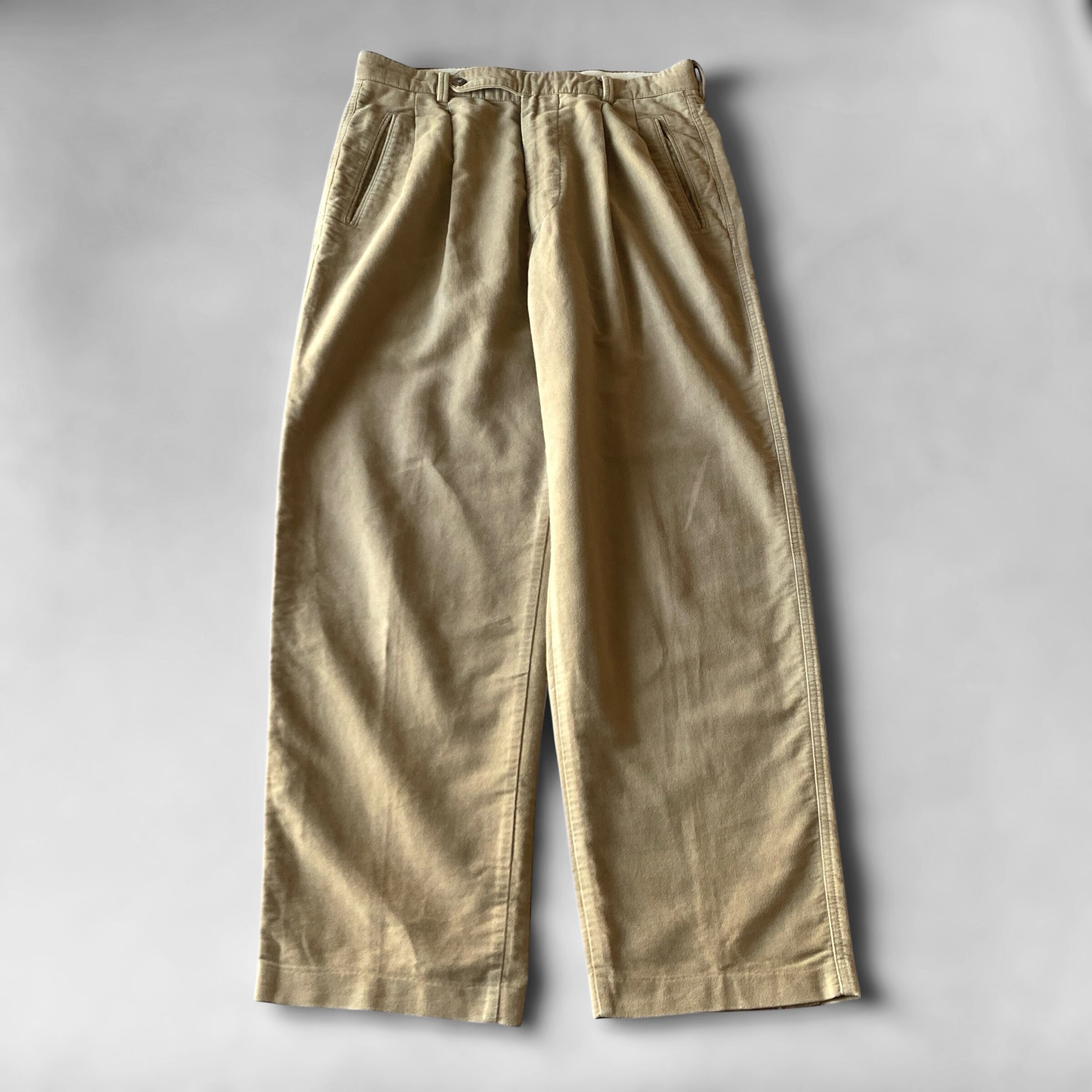 パンツ Giorgio Armani cotton moleskin slacks 54 80s90s GIORGIO ARMANI LE COLLEZIONI cotton moleskin 2tuck trousers