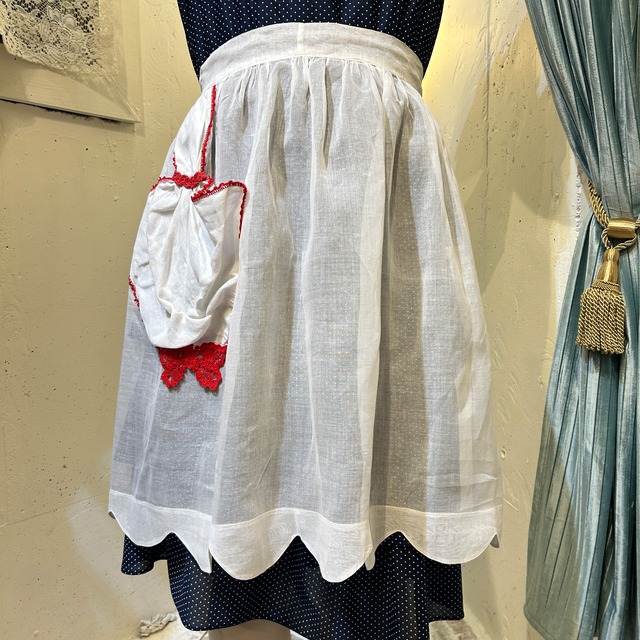 Vintage crochet butterfly apron