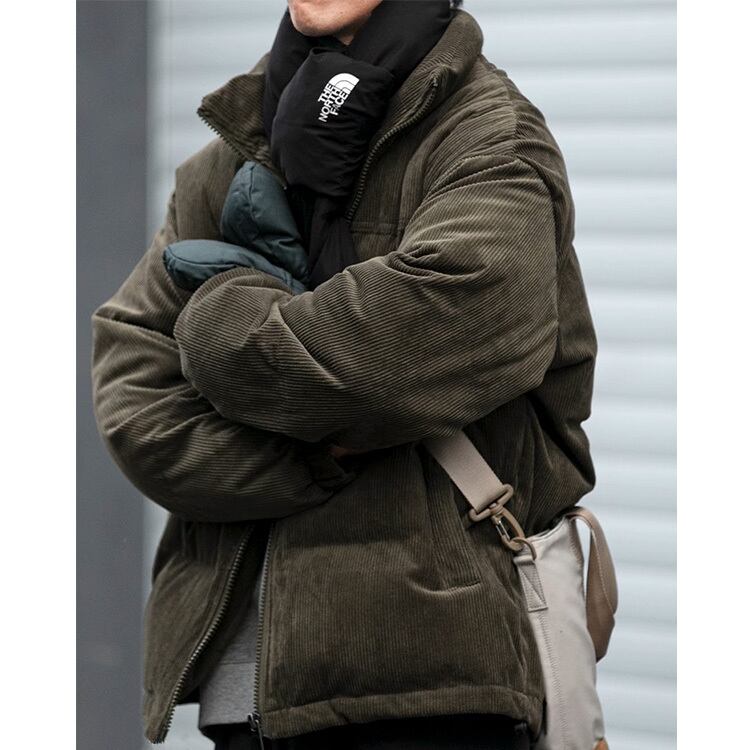 ★STAND COLLAR CORDUROY COTTON COAT　　　A0842