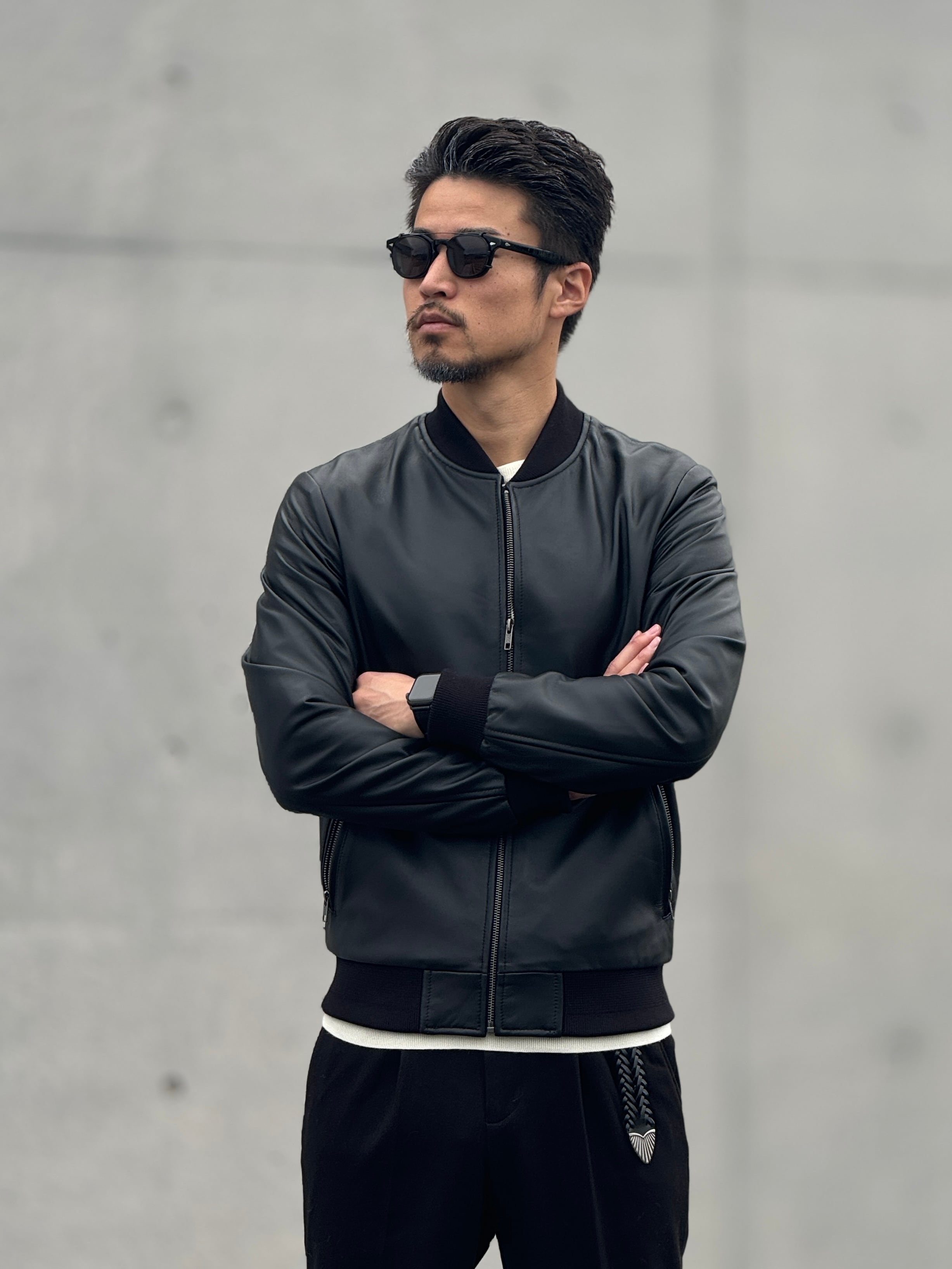 レザーma-1ジャケット | Wide Range