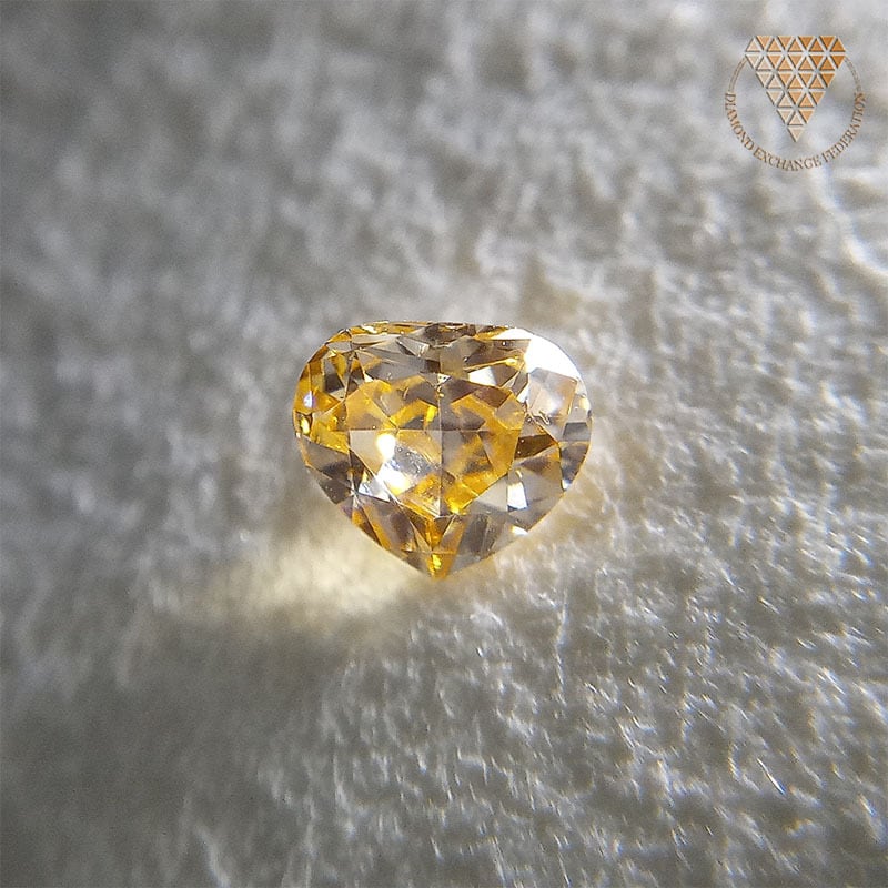 0.122 ct Fancy Orange Yellow SI1 天然 オレンジ イエロー ダイヤモンド ルース | DIAMOND EXCHANGE  FEDERATION