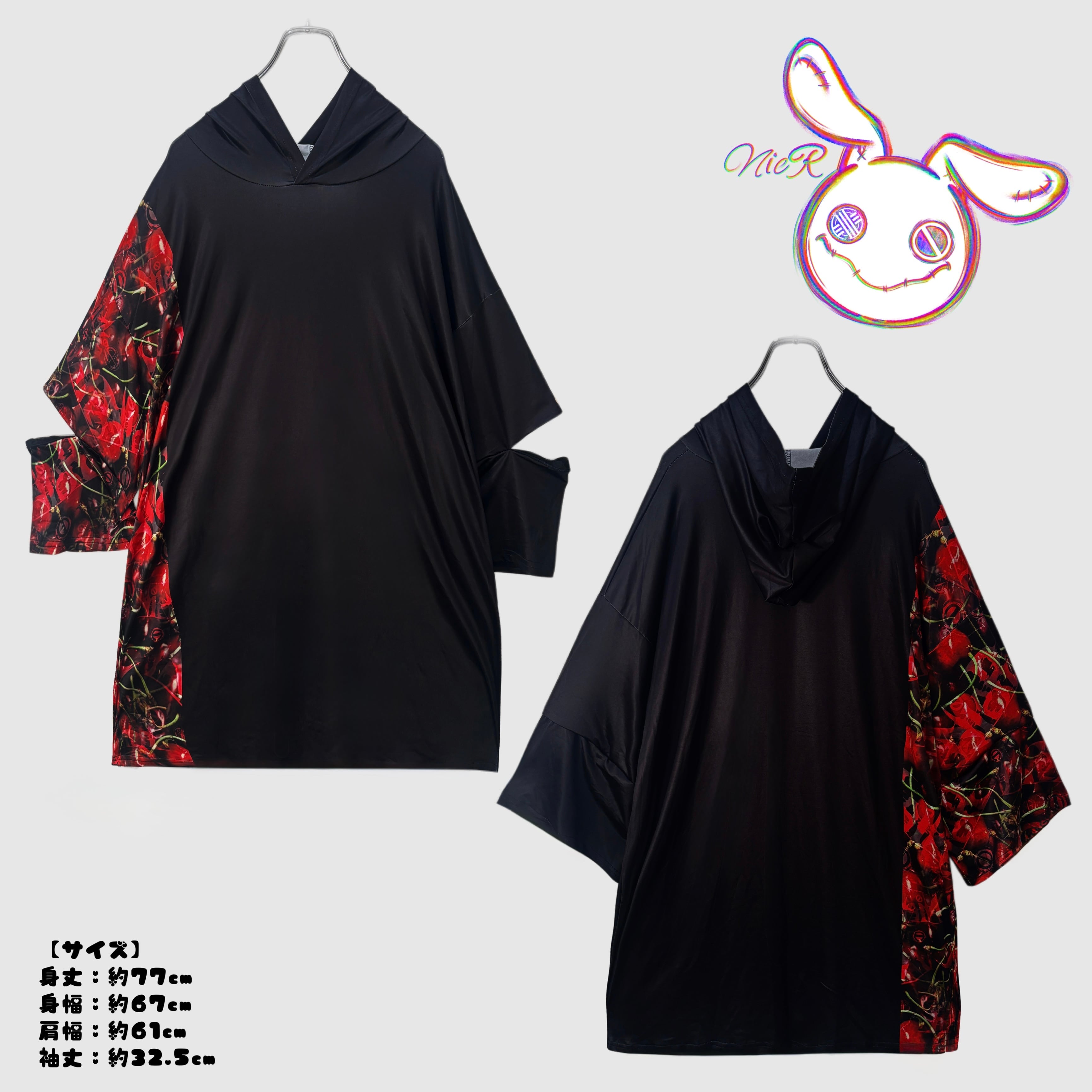 その他 deko_cherry 2WAY ZIP SLEEVE OVER SIZE PULLOVER【CHERRY PATTERN】 | NIER CLOTHING