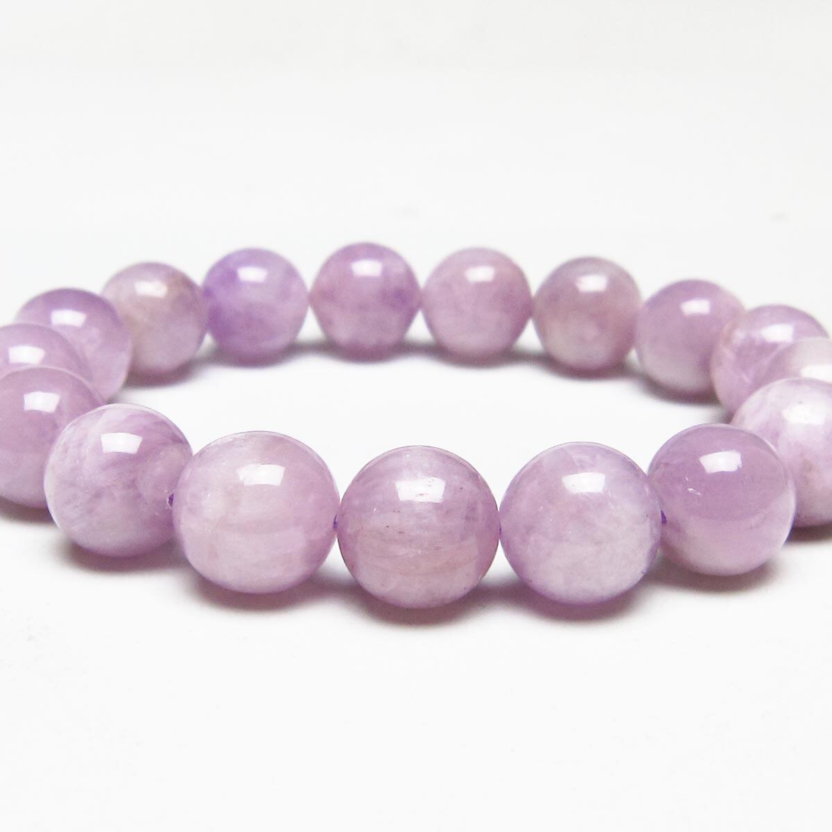 クンツァイト ブレスレット 12mm ミルキークンツァイト ブレス 一点物 メール便可 [M便 1/10] 111-46462