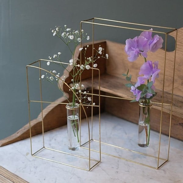 PIKE frame brass vase /ピケフレームブラスベース【A】一輪挿し