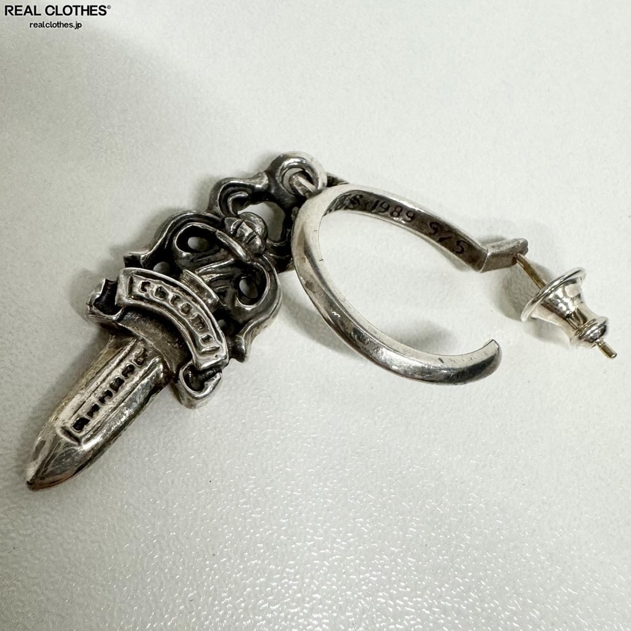 CHROME HEARTS/クロムハーツ No5 DAGGER #5/ダガー フープ ピアス 