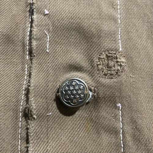 50s LE MINEUR 刺繍タグ ブラウン コットンツイル メタルボタン フレンチワークジャケット 詳細写真14