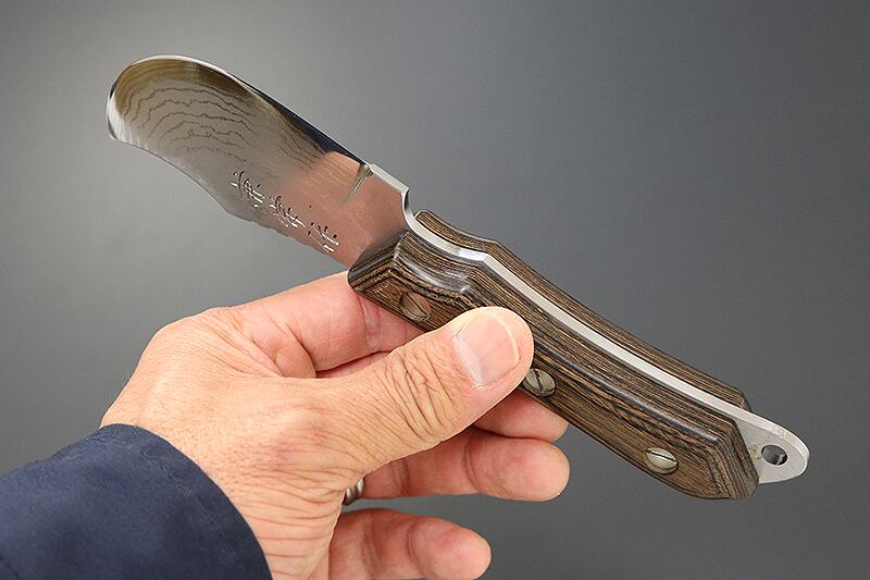 KB-267 関兼常 せせらぎ 15層ダマスカス 狩猟ナイフ スキナー 日本製
